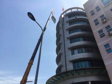 济南：市中区十六里河辖区又深夜看免费网站两处楼顶标识